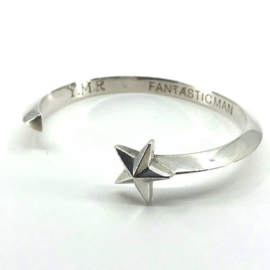 【訳あり・売り切り】FANTASTICMAN ファンタスティックマン／スターモチーフ バングル／シルバー