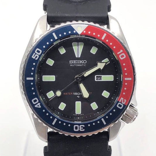 【美品】SEIKO セイコー／ダイバー 4205-015B／自動巻／ステンレス／シルバー・ブラック・レッド・ブルー