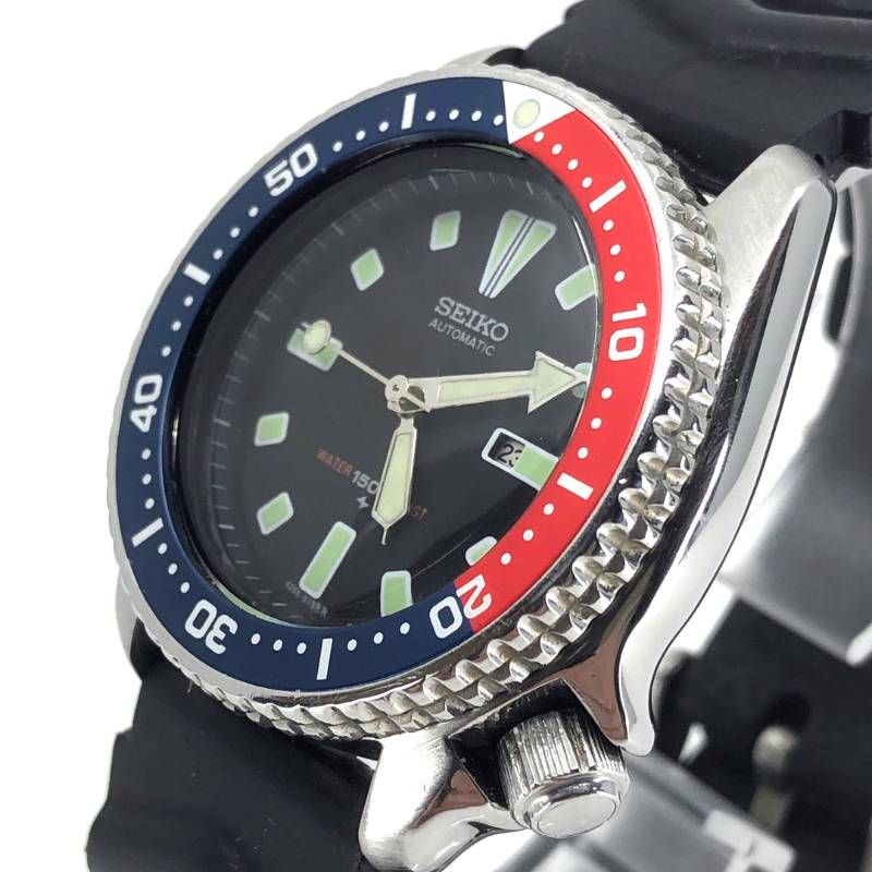 【美品】SEIKO セイコー／ダイバー 4205-015B／自動巻／ステンレス／シルバー・ブラック・レッド・ブルー