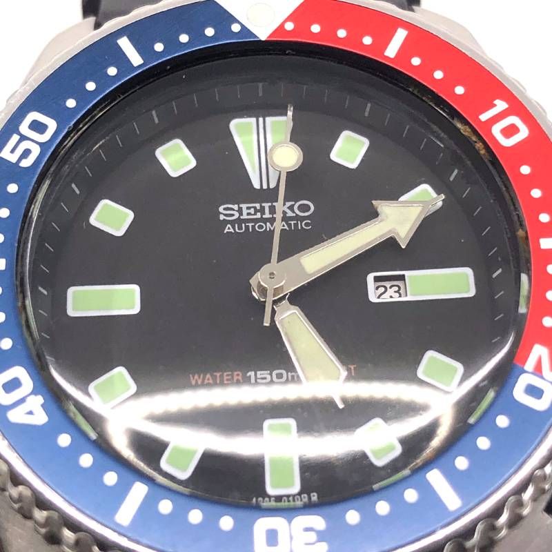 【美品】SEIKO セイコー／ダイバー 4205-015B／自動巻／ステンレス／シルバー・ブラック・レッド・ブルー