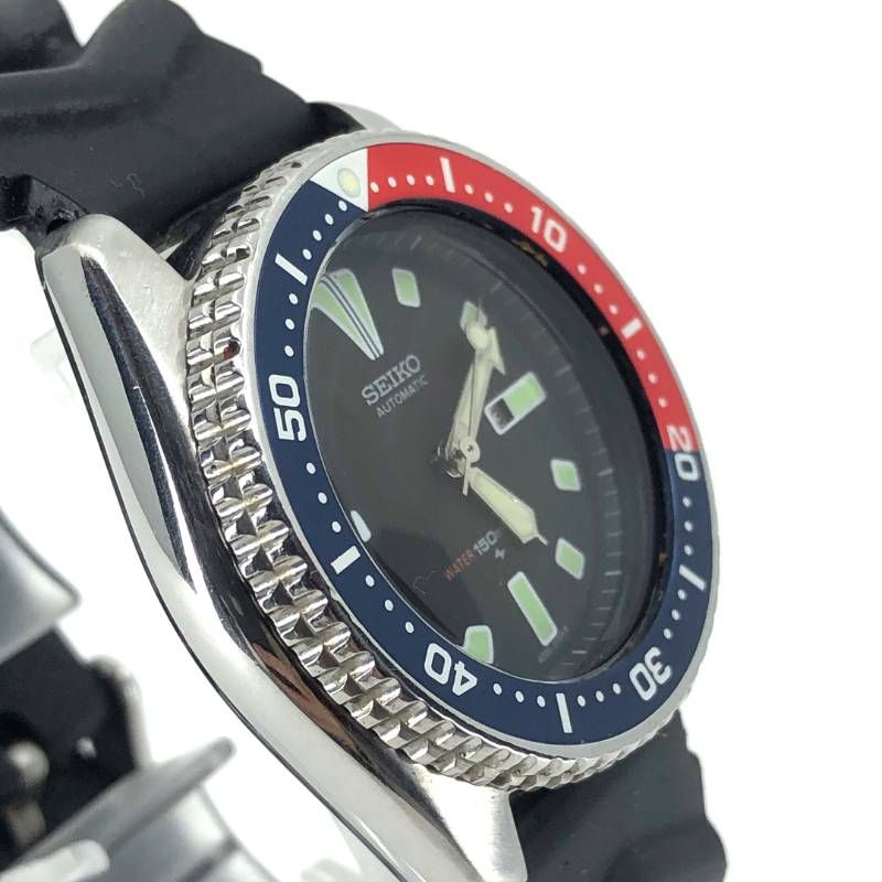 【美品】SEIKO セイコー／ダイバー 4205-015B／自動巻／ステンレス／シルバー・ブラック・レッド・ブルー
