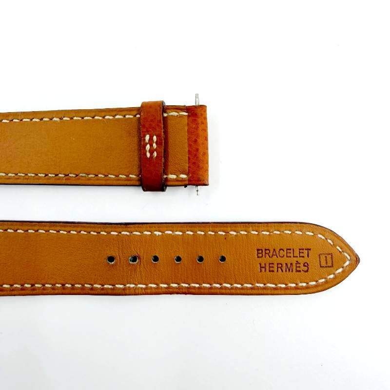 【美品】HERMES エルメス／レディース用 腕時計 替えベルト／□I刻印 2005年／レザー 革／ブラウン