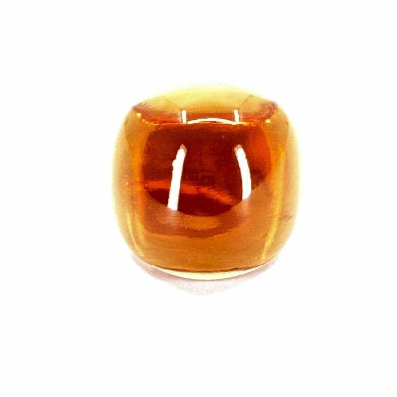 【美品・箱付き】Lalique ラリック／カボション リング／12号／グラス／琥珀色／M02900