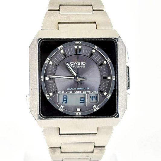 CASIO カシオ／i-RANGE IRW-M20T／自動巻／ソーラークォーツ／チタン／シルバー・ブラック