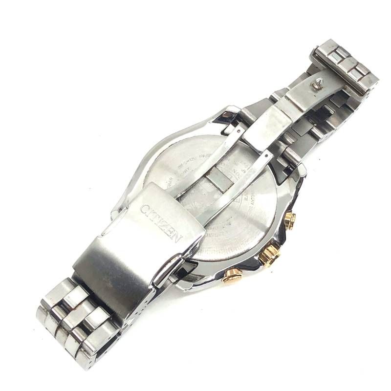 【限定・美品】CITIZEN シチズン／エコドライブ  L.E. H820-T021701／ダブルダイレクトフライト／ソーラークォーツ／ステンレス・GP／シルバー・ホワイト・ゴールド