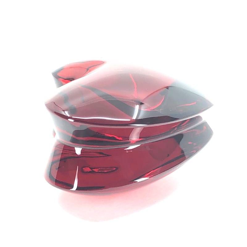 【美品・箱付き】Baccarat バカラ／ザンザン ハート レッド ペーパーウェイト／クリスタルグラス／レッド／BC579