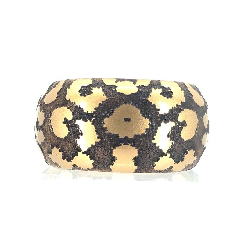 【美品】LOUIS VUITTON ルイヴィトン／ブラスレ レオモノグラム バングル ゴールド M65929／レジン／ブラウン・ゴールド