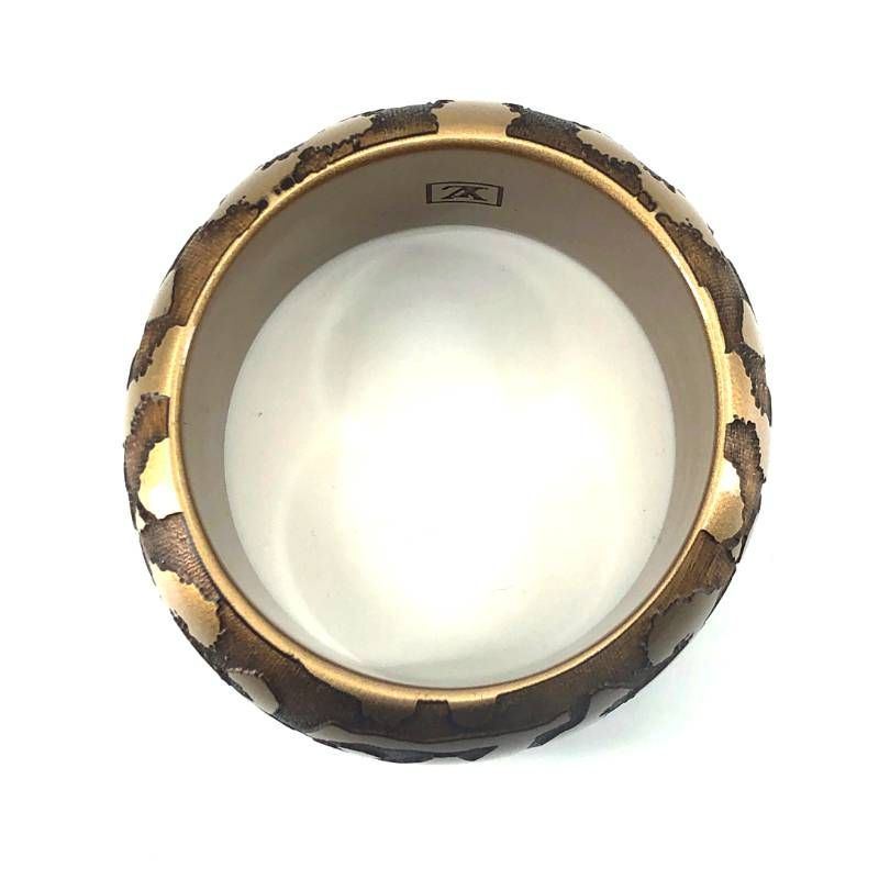 【美品】LOUIS VUITTON ルイヴィトン／ブラスレ レオモノグラム バングル ゴールド M65929／レジン／ブラウン・ゴールド