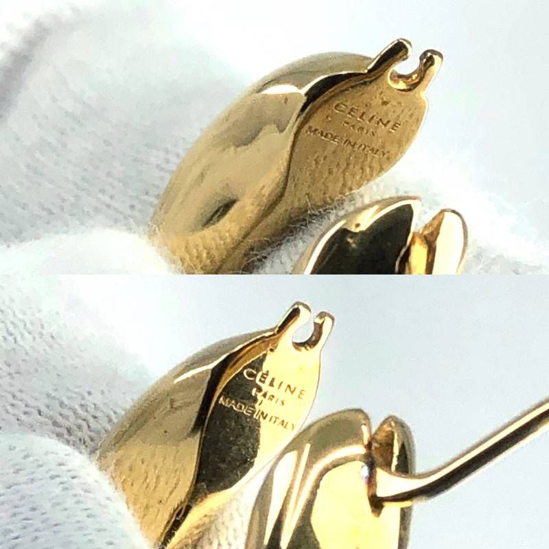 CELINE セリーヌ／フープピアス／GP／ゴールド