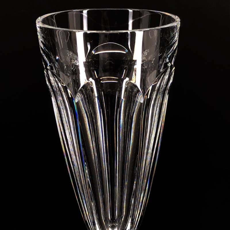 【美品】Baccarat バカラ／アルクール シャンパンフルート 17.8cm／クリスタルグラス／クリア／BC583