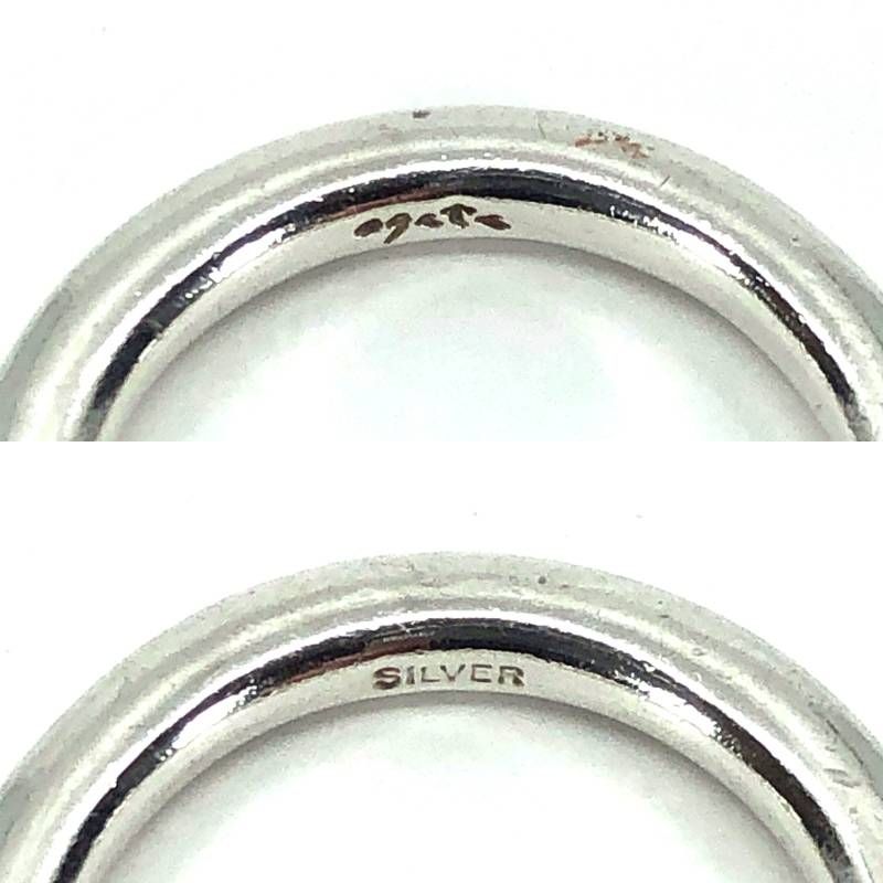 【美品】agete アガット／レディース リング 指輪／SV925／7号／シルバー・ブルー