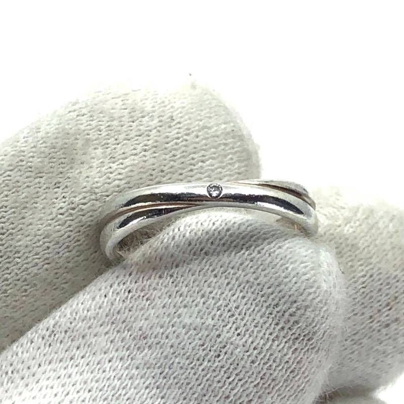 【美品】ete エテ／レディース リング 指輪／ダイヤ・SV925／7号／シルバー