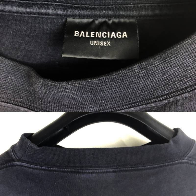BALENCIAGA バレンシアガ／2025 SS Uniform Merch Tシャツ エンブレム／L／コットン／ブラック