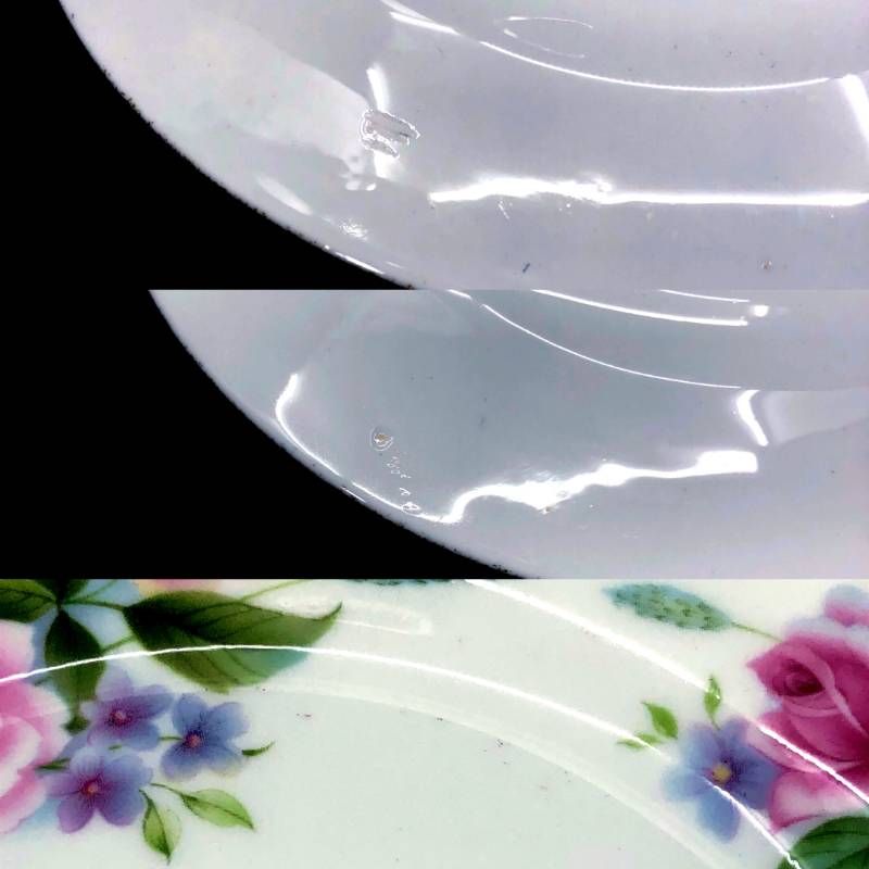 Royal Stafford ロイヤルスタッフォード／カップ＆ソーサー（2客）・プレート（小 2枚） セット／陶器／ホワイト・ピンク・パープル
