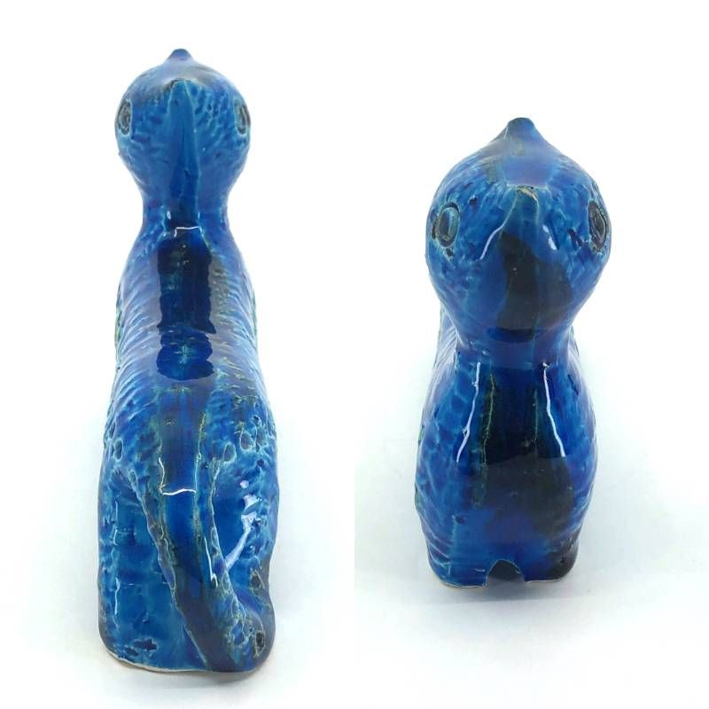 FLAVIA フラビア／ビトッシ リミニブルー ネコ 猫 置物／陶器／コバルトブルー