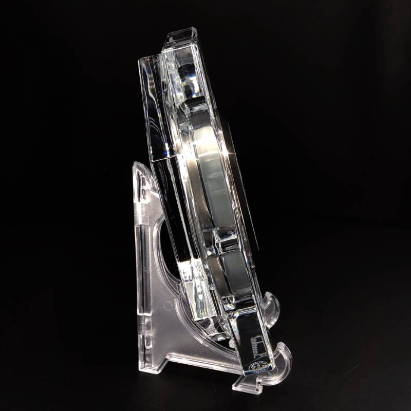 【美品・電池交換済み】Baccarat バカラ／アルクール アビス デスククロック／クリスタルグラス／クリア・ホワイト／BC585