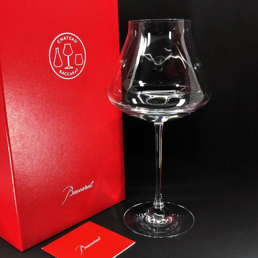 【美品・箱付き】Baccarat バカラ／シャトーバカラ ワイングラス XLサイズ（24.5cm）／クリスタルグラス／クリア／BC586