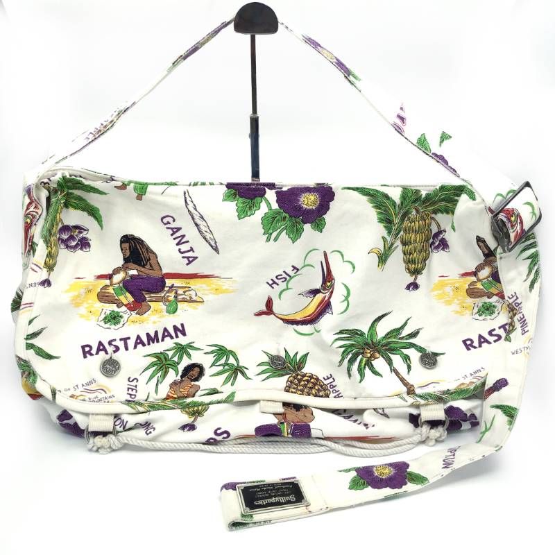 WACKO MARIA ワコマリア × PORTER ポーター コラボ／ジャマイカ メッセンジャーバッグ ショルダー ジャマイカ ガンジャ／キャンバス／マルチカラー