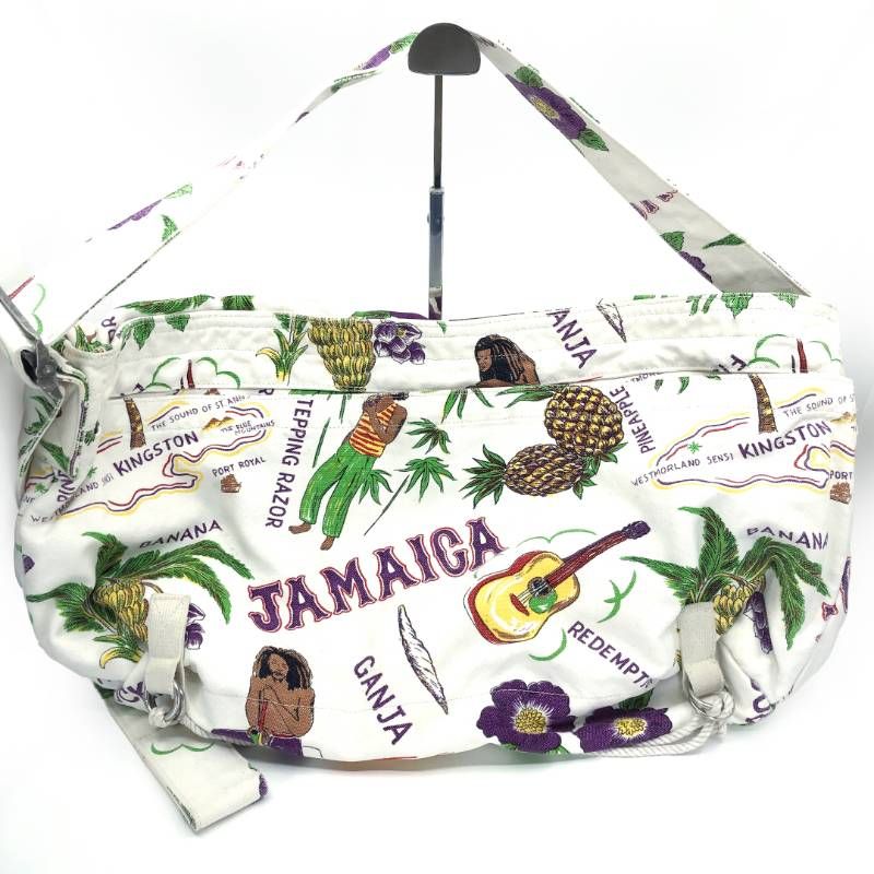WACKO MARIA ワコマリア × PORTER ポーター コラボ／ジャマイカ メッセンジャーバッグ ショルダー ジャマイカ ガンジャ／キャンバス／マルチカラー