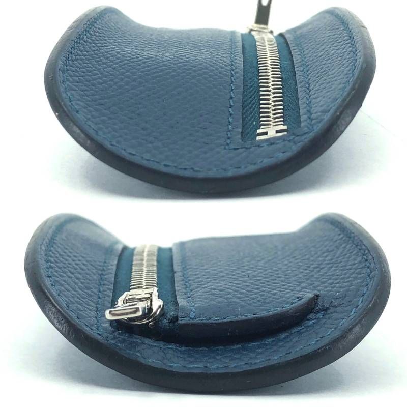【美品】HERMES エルメス／サーフ 財布 小銭入れ コインケース エプソン／レザー／ブルー