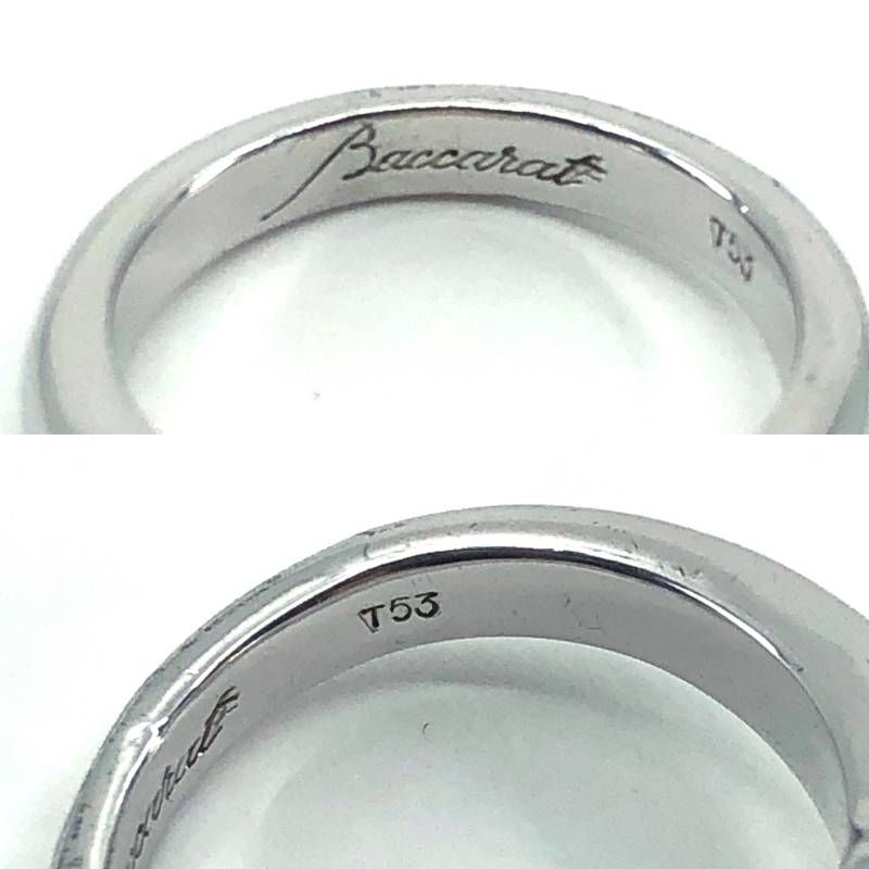 【美品】Baccarat バカラ／ブロッサム スター カクテル リング 指輪／12.5号／SV925・クリスタルグラス／ブルー・マルチカラー・シルバー／BC587