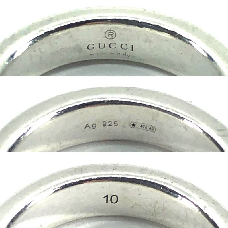 【美品】GUCCI グッチ／ゴースト パヴェダイヤ リング 指輪／約9号／SV925／シルバー
