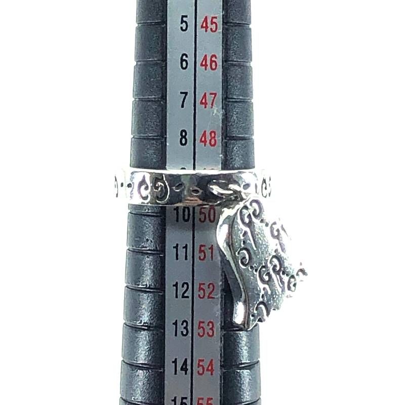 【美品】GUCCI グッチ／ゴースト パヴェダイヤ リング 指輪／約9号／SV925／シルバー