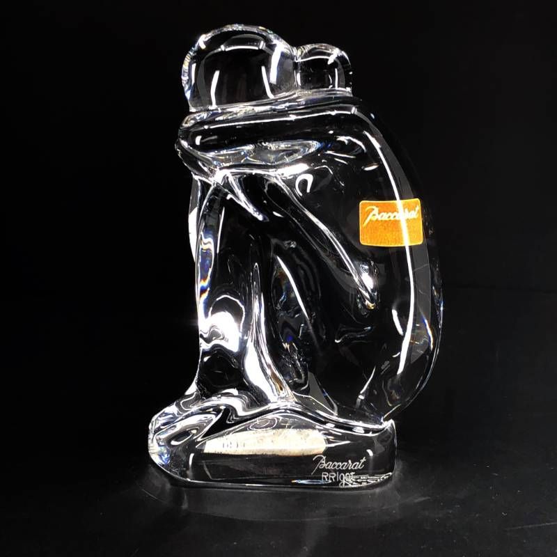 【希少・美品】Baccarat バカラ／うずくまる女性像 人 NUDE DREAMER フィギュリン 置物 オブジェ／11cm／クリスタルグラス／クリア／BC589