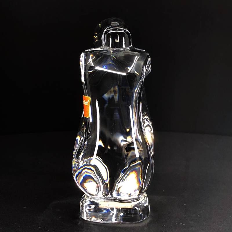 【希少・美品】Baccarat バカラ／うずくまる女性像 人 NUDE DREAMER フィギュリン 置物 オブジェ／11cm／クリスタルグラス／クリア／BC589