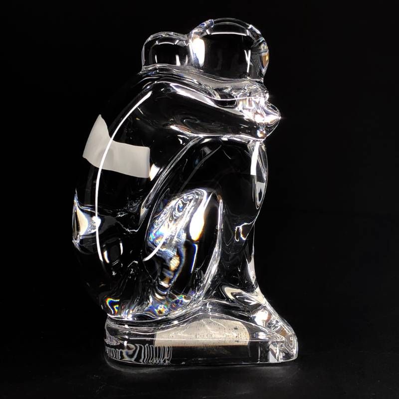 【希少・美品】Baccarat バカラ／うずくまる女性像 人 NUDE DREAMER フィギュリン 置物 オブジェ／11cm／クリスタルグラス／クリア／BC589