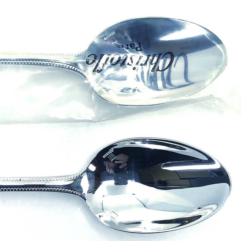 【美品】Christofle クリストフル／フォーク・スプーン パール シルバーコーティング 各2本セット／クリストフルシルバー／シルバー／0317