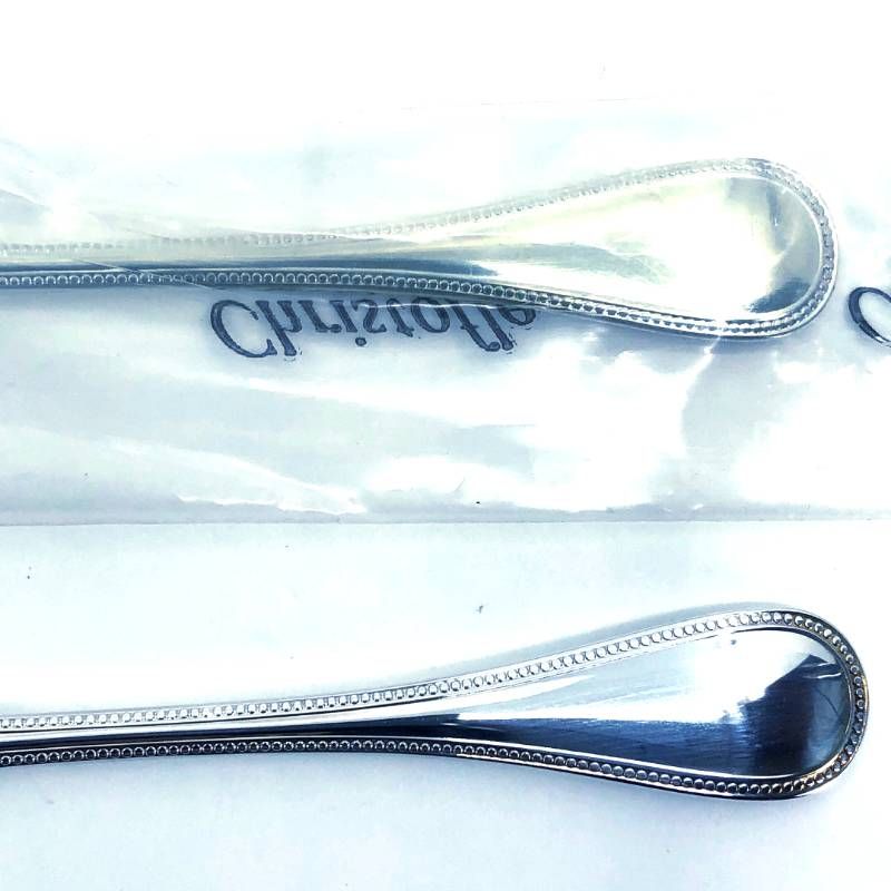 【美品】Christofle クリストフル／フォーク・スプーン パール シルバーコーティング 各2本セット／クリストフルシルバー／シルバー／0317