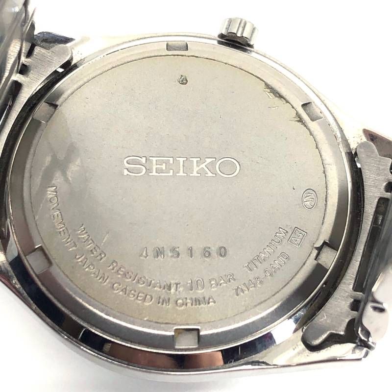 SEIKO セイコー／7N43-0AN0／クォーツ／チタン／シルバー・ブラック