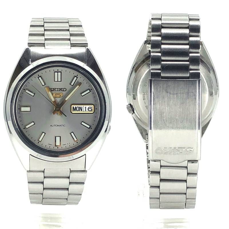 【美品】SEIKO セイコー／セイコー5 7S26-3040／自動巻き／ステンレス／シルバー・グレー・ゴールド