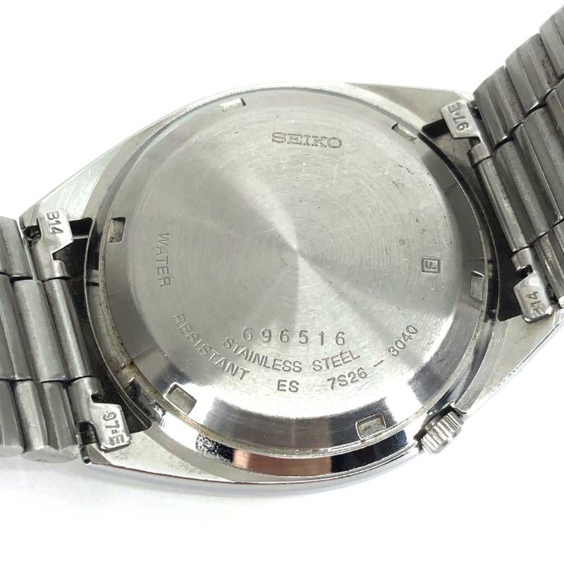 【美品】SEIKO セイコー／セイコー5 7S26-3040／自動巻き／ステンレス／シルバー・グレー・ゴールド