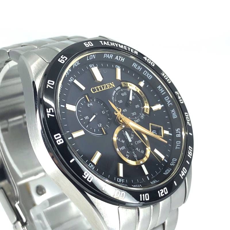 【美品・コマ付き】CITIZEN シチズン／シチズン コレクション エコドライブ E660-A18SR05／ソーラークォーツ／ステンレス／シルバー・ブラック・ゴールド