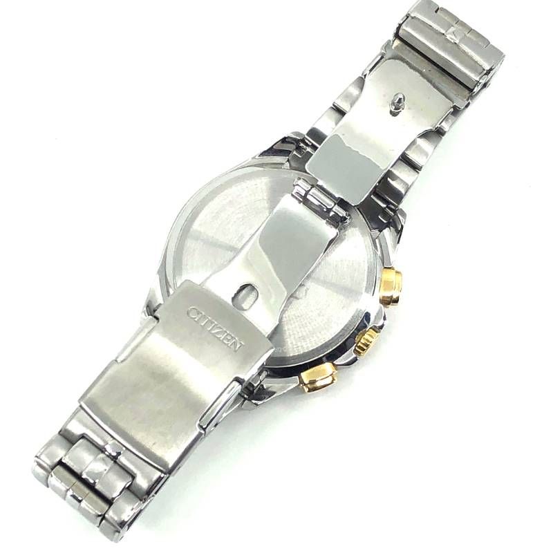 【美品・コマ付き】CITIZEN シチズン／シチズン コレクション エコドライブ E660-A18SR05／ソーラークォーツ／ステンレス／シルバー・ブラック・ゴールド
