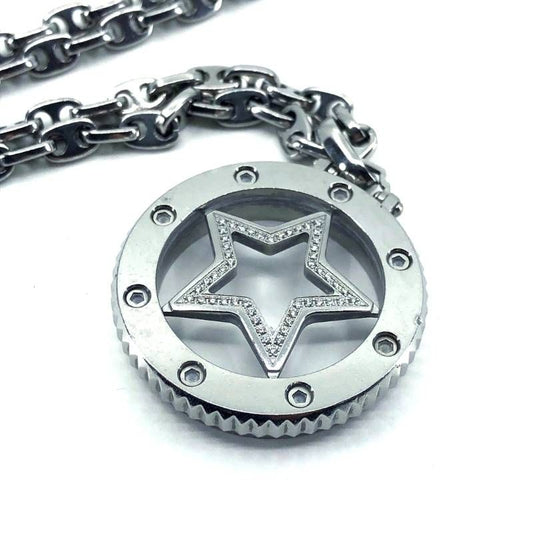 【希少・美品】AQUANAUTIC アクアノウティック／バラ クーダ ネックレス／SS・ダイヤモンド／シルバー