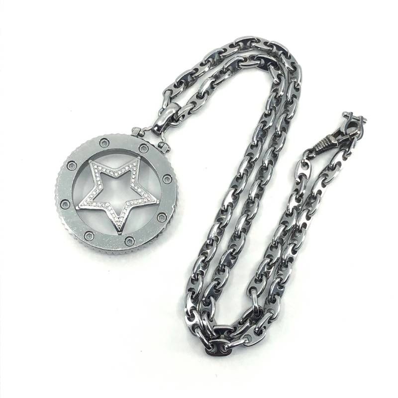 【希少・美品】AQUANAUTIC アクアノウティック／バラ クーダ ネックレス／SS・ダイヤモンド／シルバー