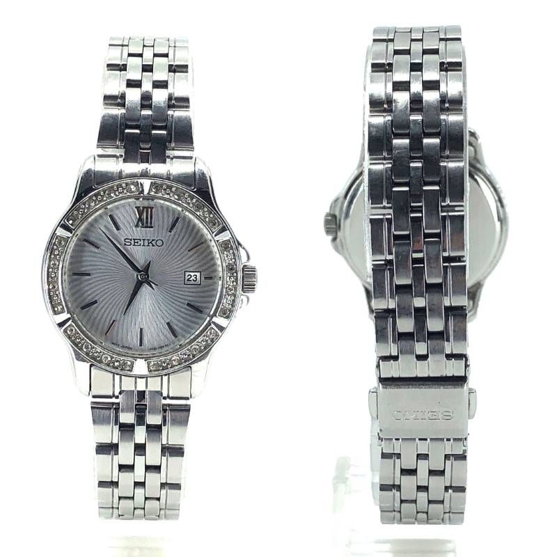 【美品】SEIKO セイコー／レディース 6N22-00G0／クォーツ／ステンレス・石／シルバー