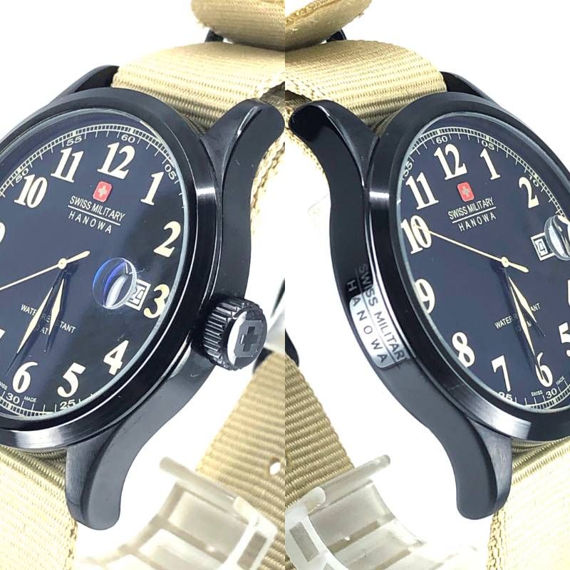 【美品・電池交換済み・チェンジベルト付き】SWISS MILITARY スイスミリタリー／06-4248／クォーツ／ステンレス／ブラック・各色（ミリタリーカラー）／M03066A
