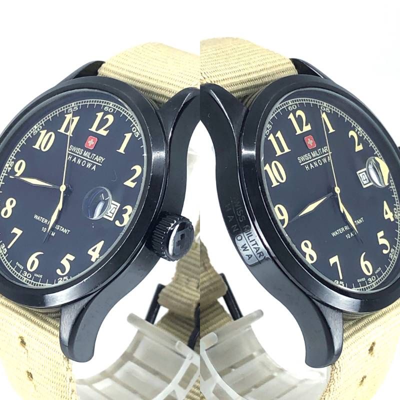 【美品・電池交換済み・チェンジベルト付き】SWISS MILITARY スイスミリタリー／06-4248／クォーツ／ステンレス／ブラック・各色（ミリタリーカラー）／M03066B