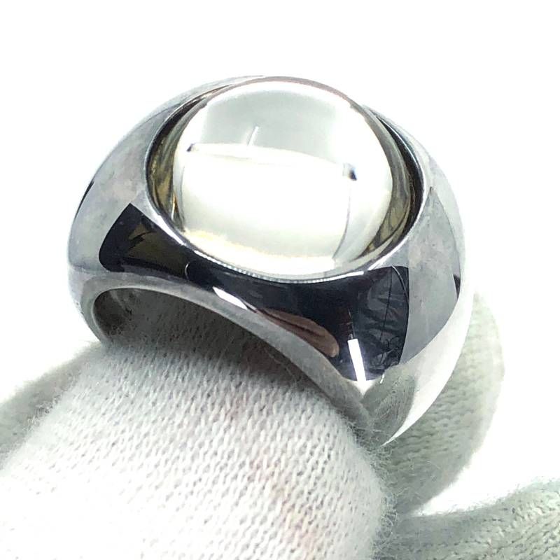 【美品・箱付き】Lalique ラリック／クリアボール リング／10号／グラス／クリア