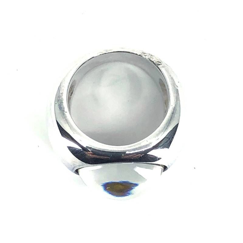 【美品・箱付き】Lalique ラリック／クリアボール リング／10号／グラス／クリア