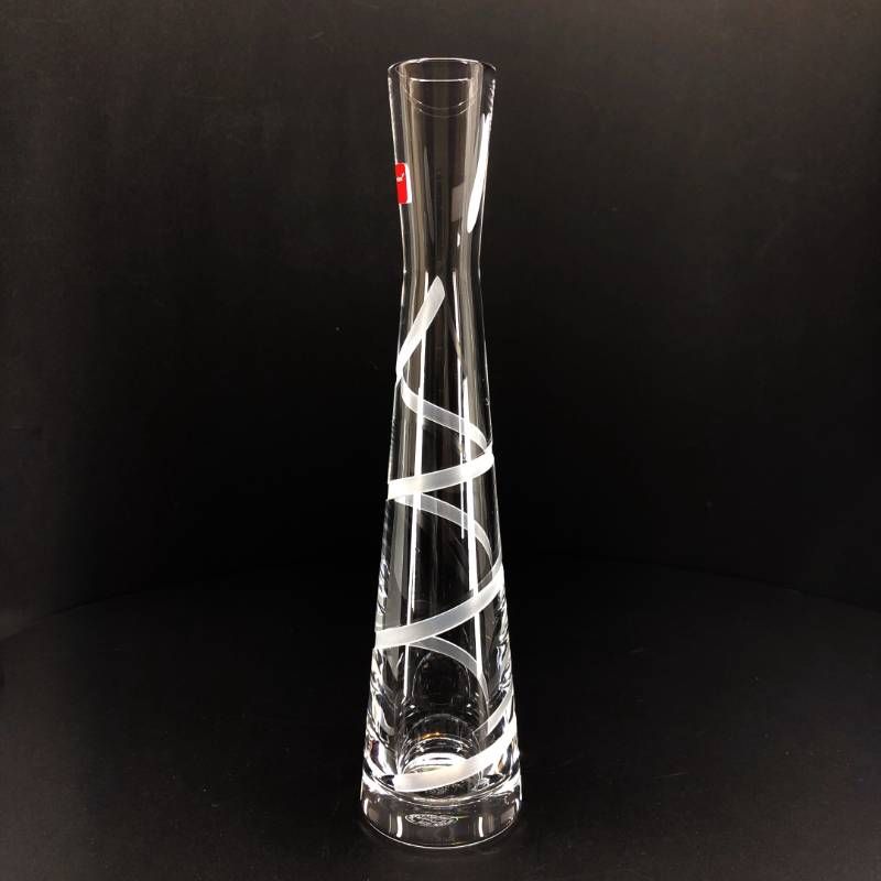 【美品】Baccarat バカラ／スパイラル 一輪挿し 花瓶 フラワーベース／23cm／クリスタルグラス／クリア／BC598