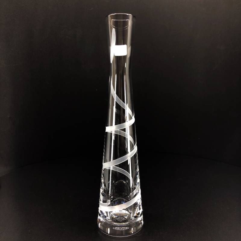 【美品】Baccarat バカラ／スパイラル 一輪挿し 花瓶 フラワーベース／23cm／クリスタルグラス／クリア／BC598