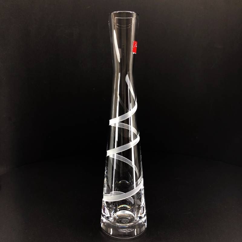 【美品】Baccarat バカラ／スパイラル 一輪挿し 花瓶 フラワーベース／23cm／クリスタルグラス／クリア／BC598