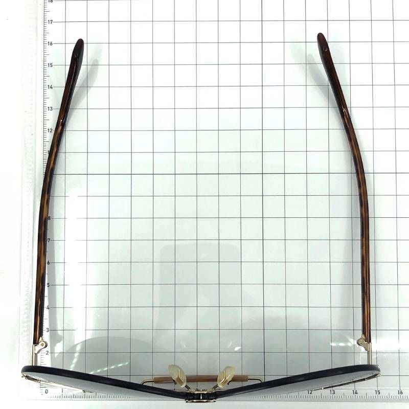【美品】GUCCI グッチ／メンズ サングラス GG0584S 002 140／レザー・アセテート／ゴールド・グリーン・ハバナ