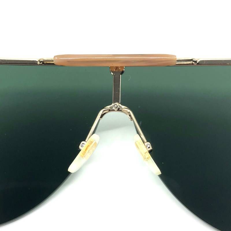 【美品】GUCCI グッチ／メンズ サングラス GG0584S 002 140／レザー・アセテート／ゴールド・グリーン・ハバナ