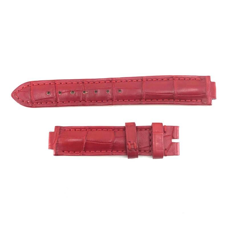 【美品・保管袋付】LOUIS VUITTON ルイヴィトン／タンブール アリゲーター ストラップ S／レザー（アリゲーター）／レッド